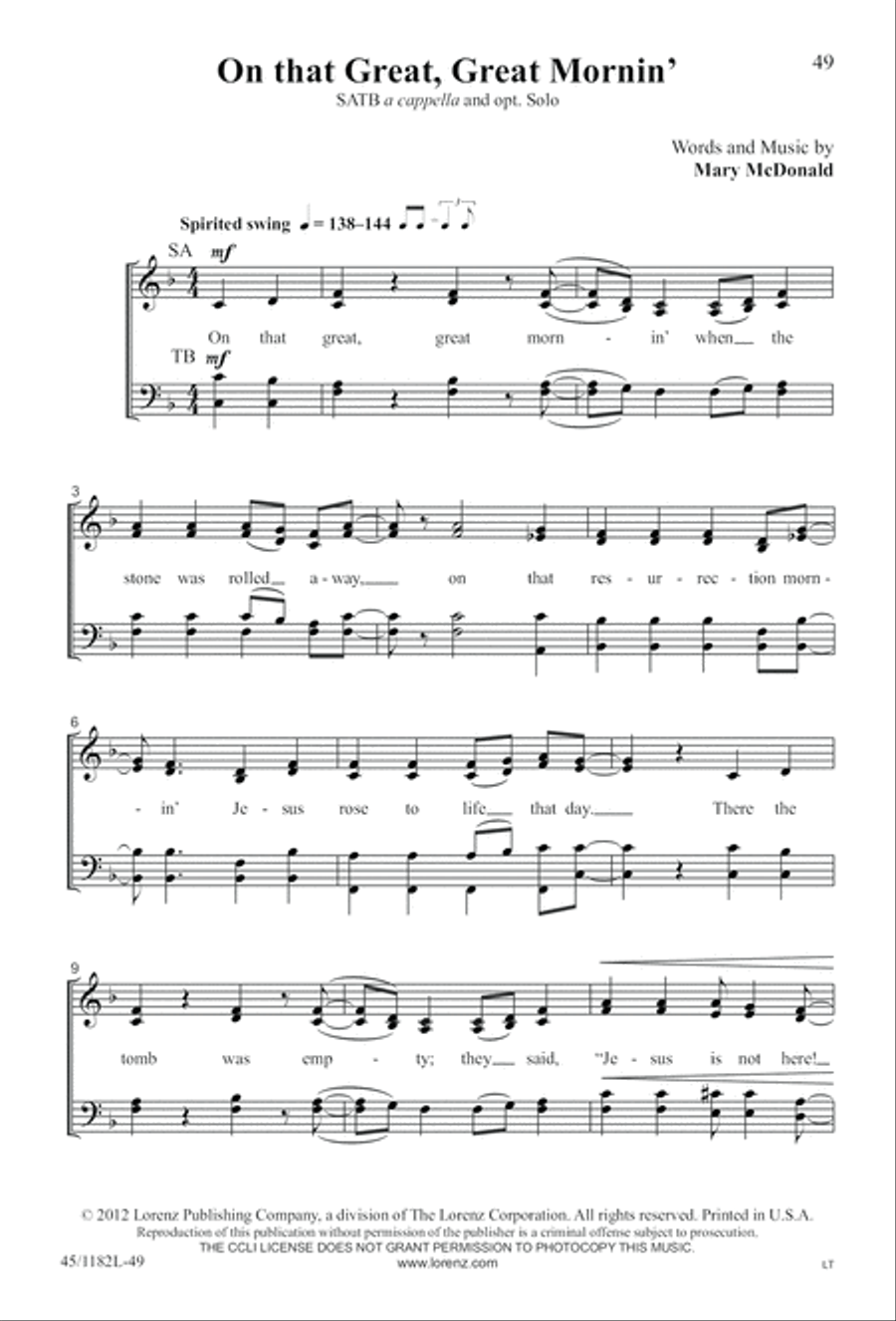 All Around A Cappella 4-Part scores gallery preview page 49