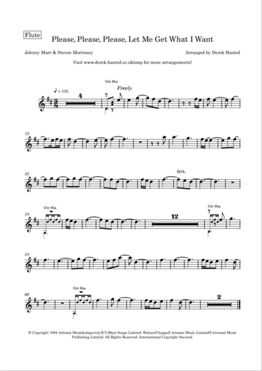 Please, Please, Please, Let Me Get What I Want Flute scores gallery preview page 4