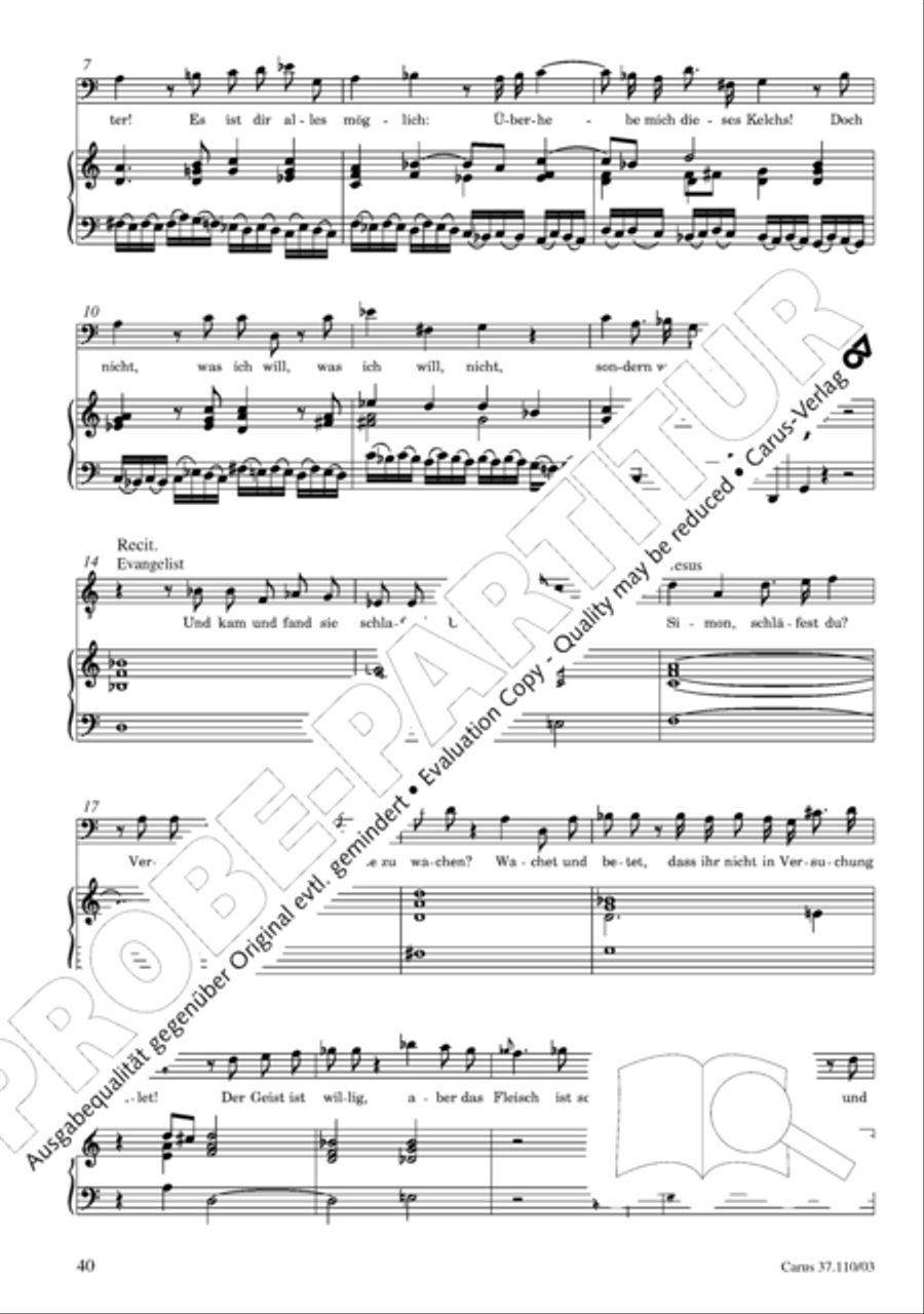 Markuspassion. Werkausgabe Reihe 1, Bd. 7 (Homilius) 4-Part scores gallery preview page 47