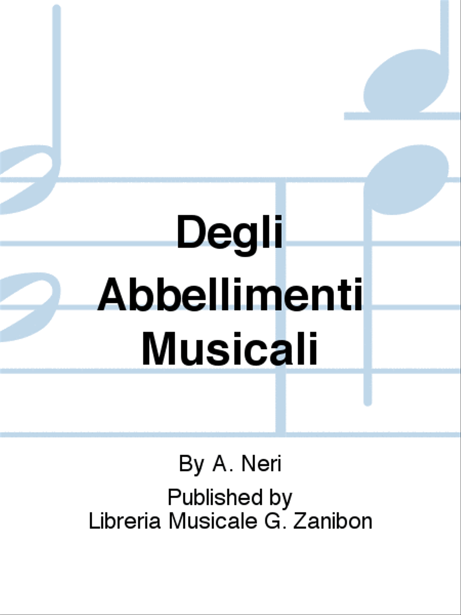 Degli Abbellimenti Musicali School and Community scores gallery preview page 1
