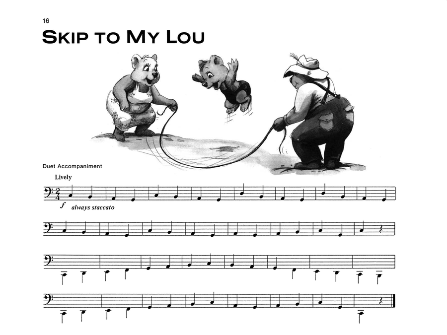 Skip to My Lou - Piano Solo (with Optional Duet Accompaniments) Piano scores gallery preview page 1