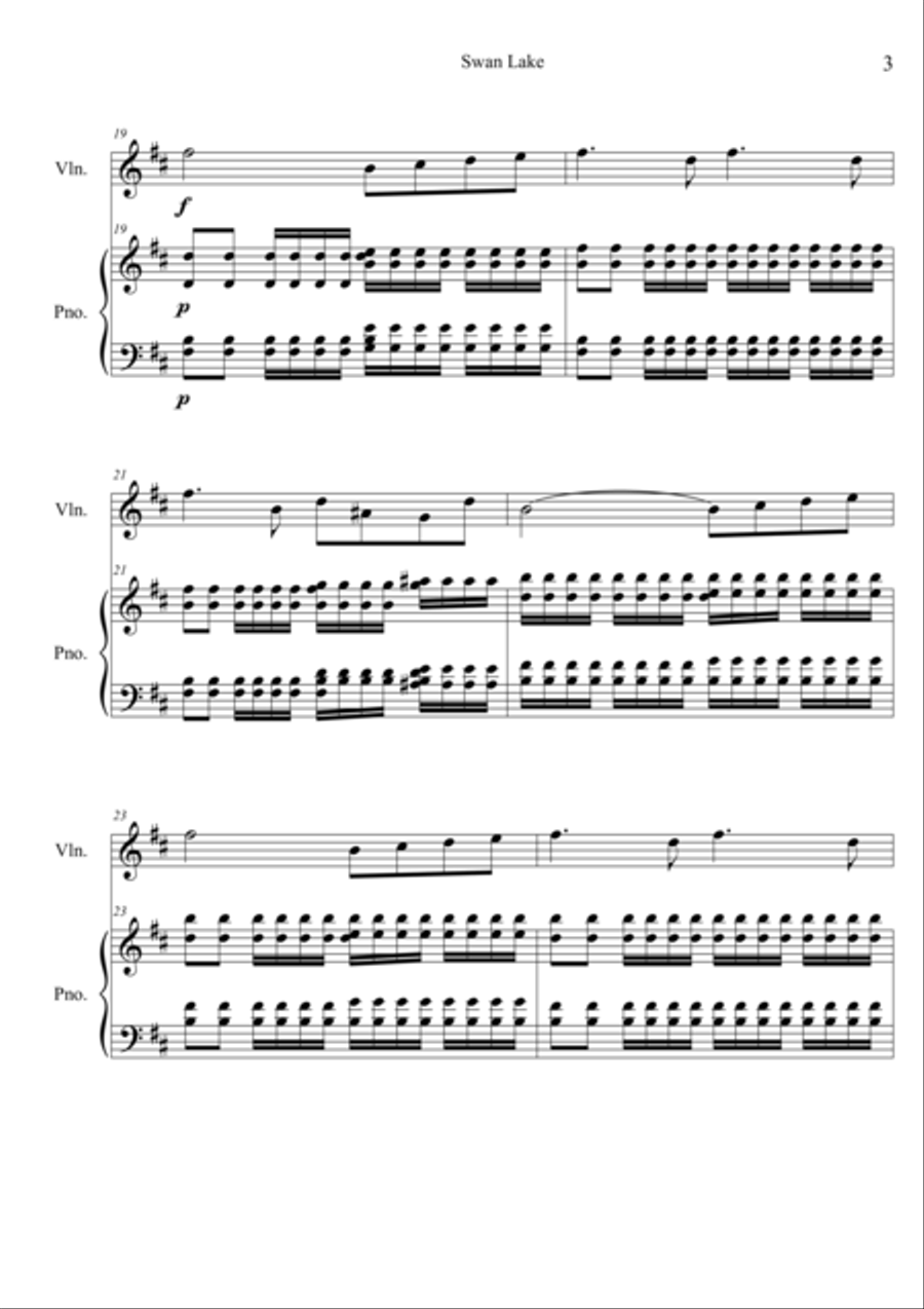 Tchaikovsky's The Flight of Swans - Score and Parts String Duet scores gallery preview page 4