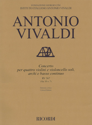 Book cover for Concerto F Major, RV 567, Op. III, No. 7
