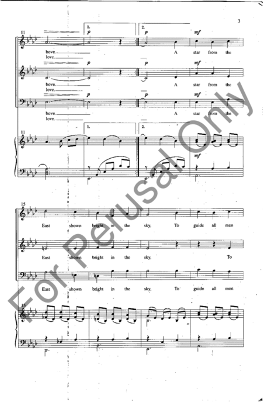 One Quiet Night 3-Part scores gallery preview page 3