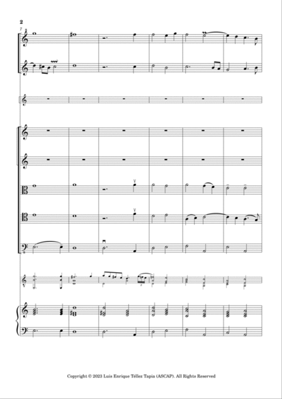 Entre dos álamos verdes (Between two green poplars) Chamber Music scores gallery preview page 2