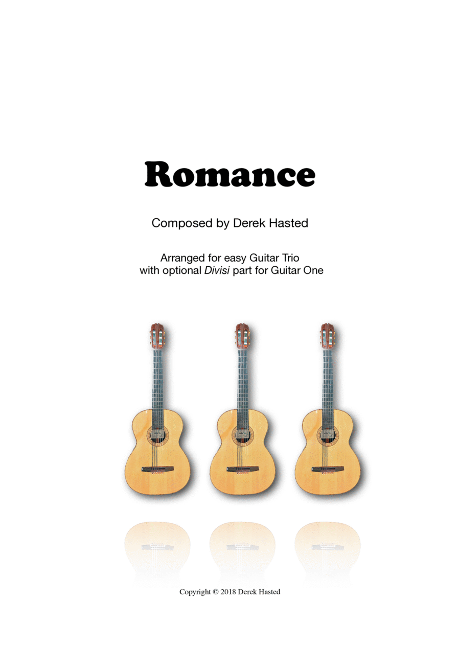 Romance - for easy Guitar Trio/Quartet Guitar Ensemble scores gallery preview page 1