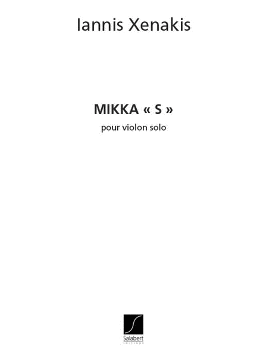 Mikka S Pour Violon Solo Violin Solo scores gallery preview page 1