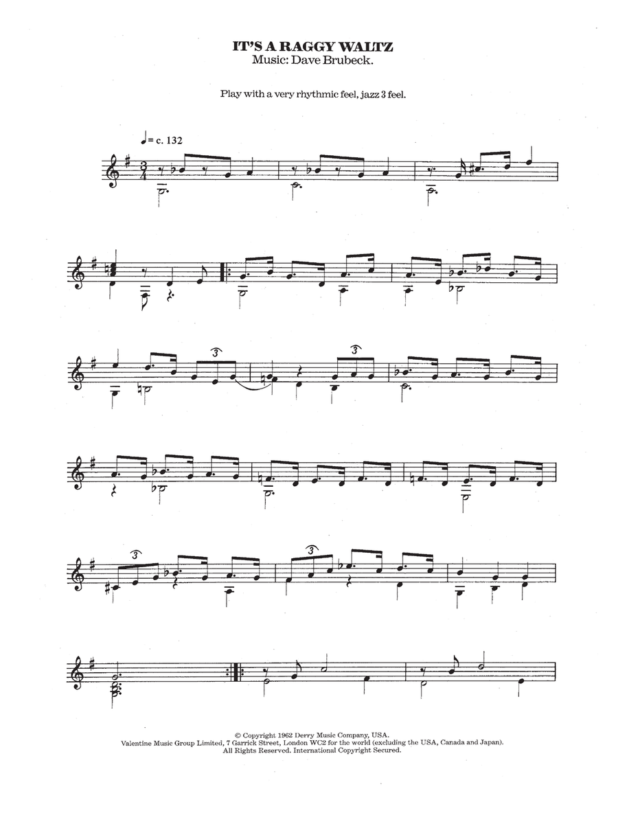 It's A Raggy Waltz Acoustic Guitar scores gallery preview page 1
