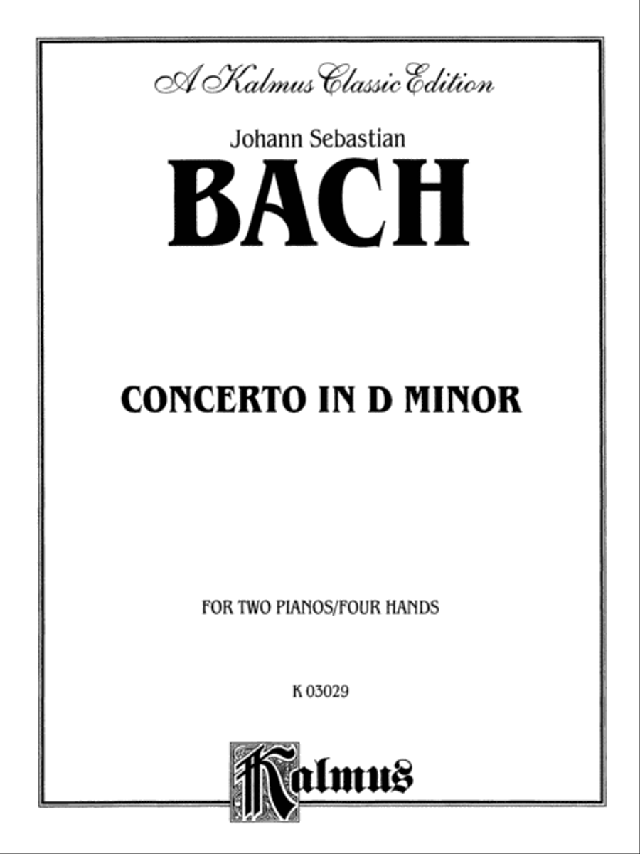 Concerto In D Minor - 2 Pianos/4 Hands Small Ensemble scores gallery preview page 2