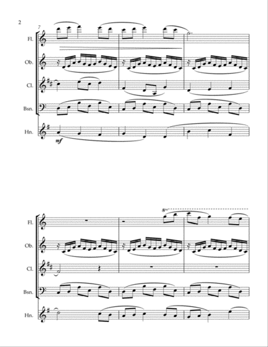 W L Larsen - Wind Quintet No. 1 Woodwind Quintet scores gallery preview page 2