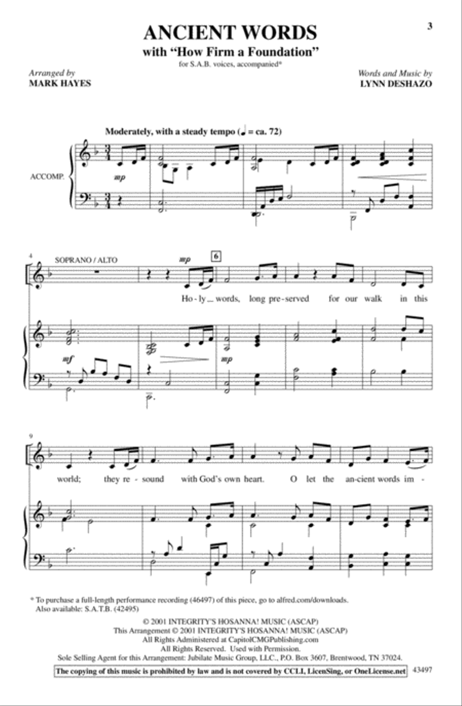 Ancient Words 3-Part scores gallery preview page 13
