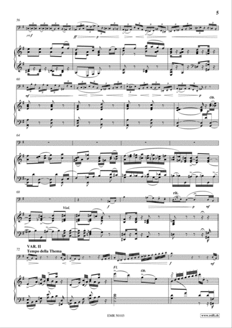 Variations On A Rococo Theme Bassoon Solo scores gallery preview page 6