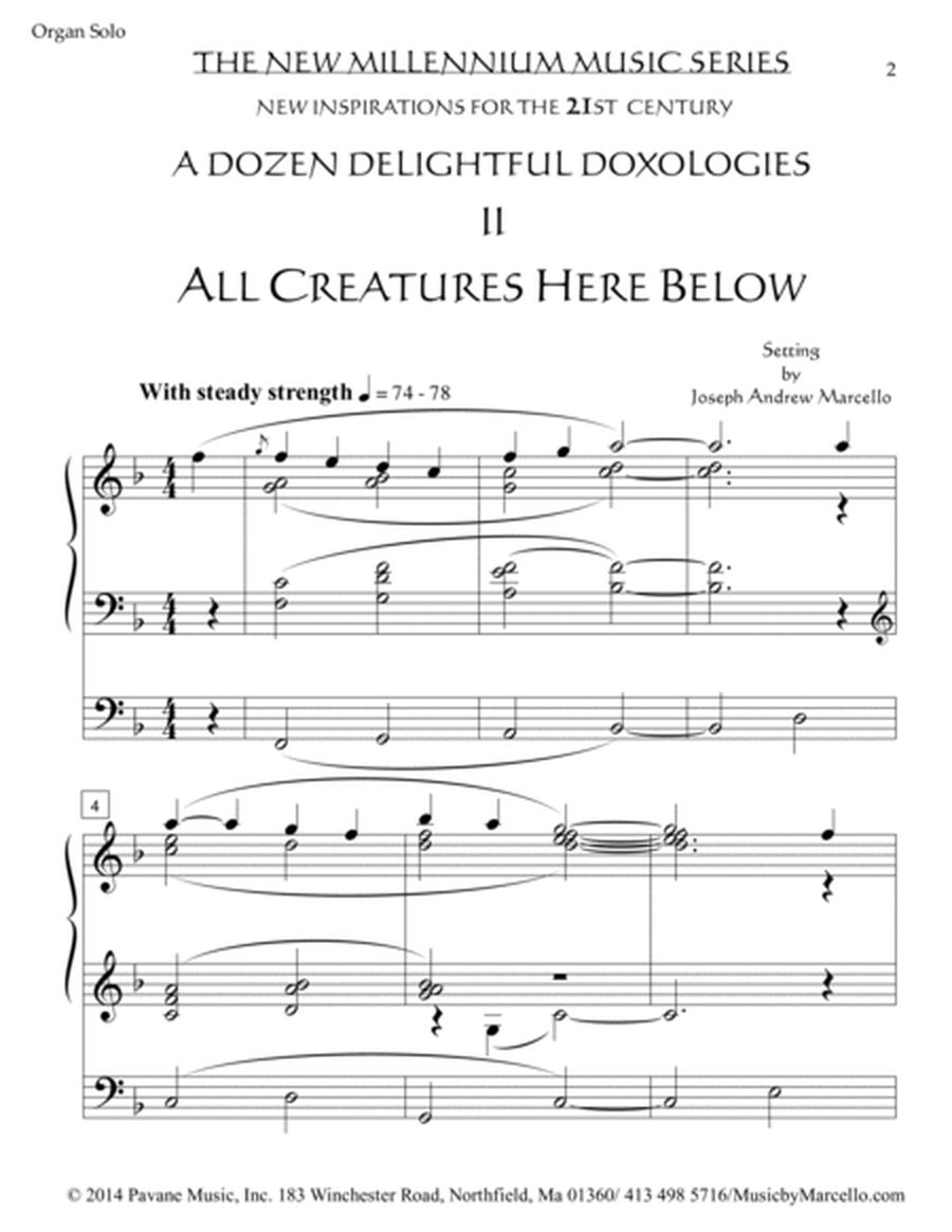 Delightful Doxology II - All Creatures Here Below - Organ (F) image number null
