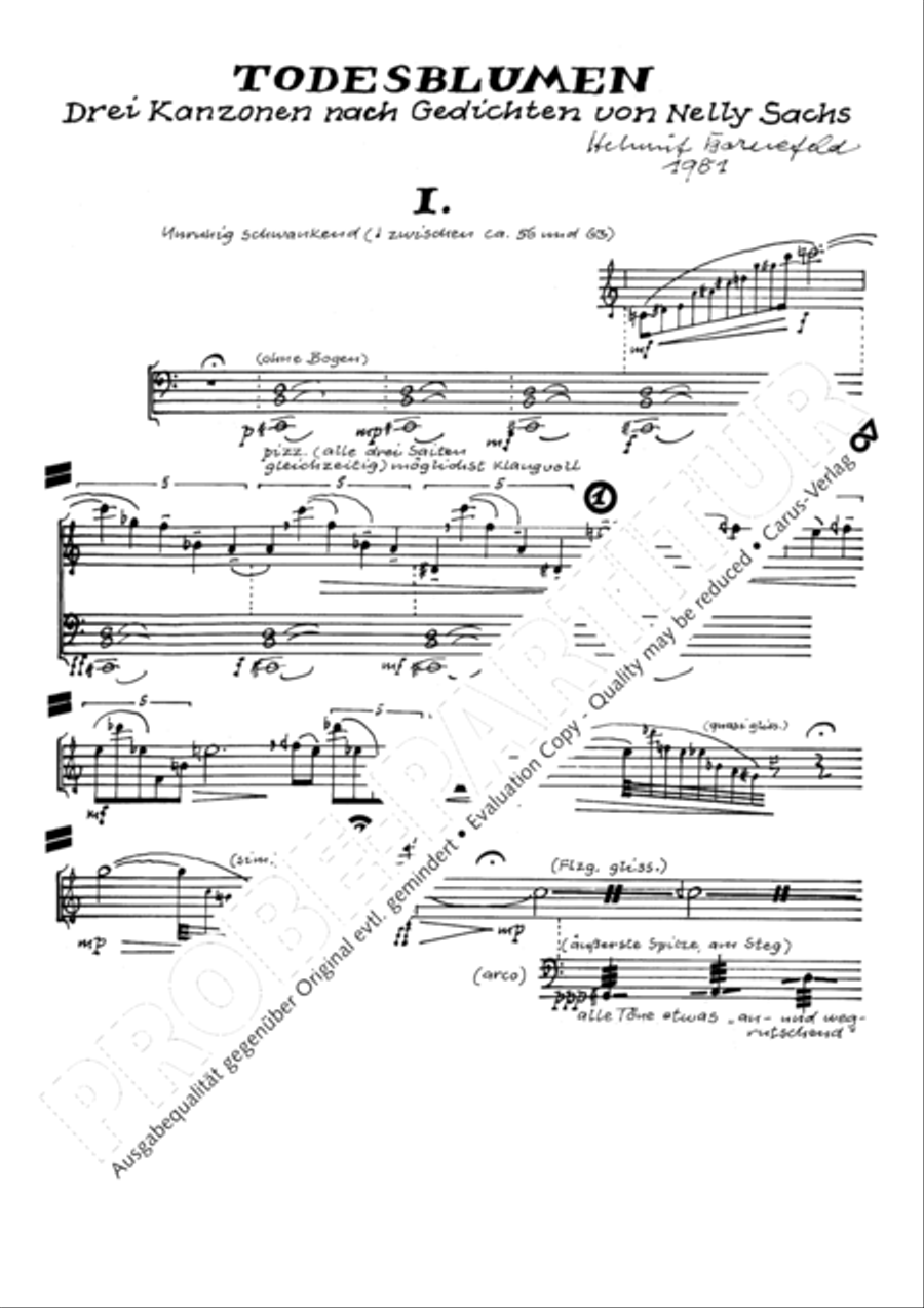 Todesblumen Flute scores gallery preview page 5