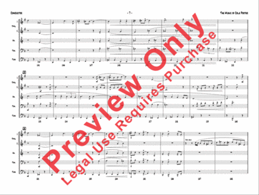 The Music of Cole Porter for Brass Quintet Jazz Ensemble scores gallery preview page 10