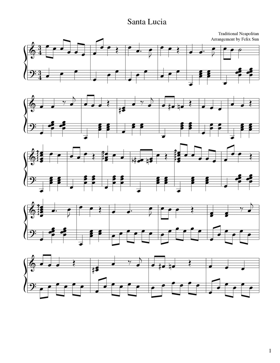 Santa Lucia (Piano Solo - Traditional Neapolitan Waltz) image number null