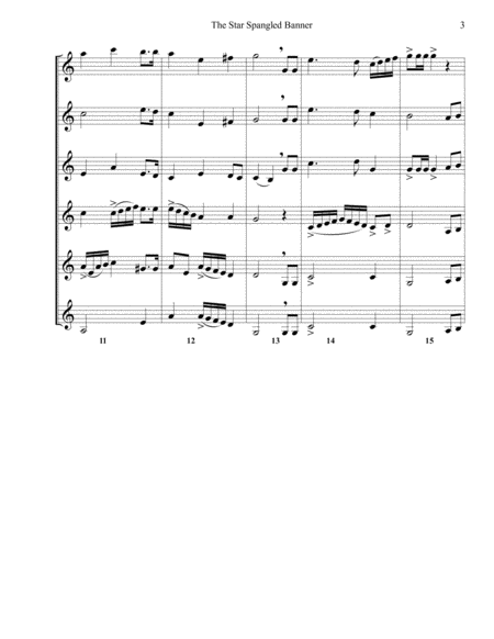 Star Spangled Banner - Trumpet Ensemble image number null