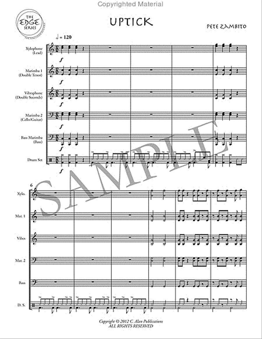Uptick (score & parts) Uptick (score & parts) Percussion Ensemble scores gallery preview page 2
