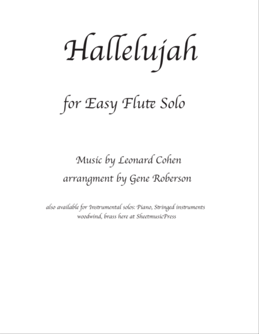 Hallelujah Small Ensemble scores gallery preview page 1