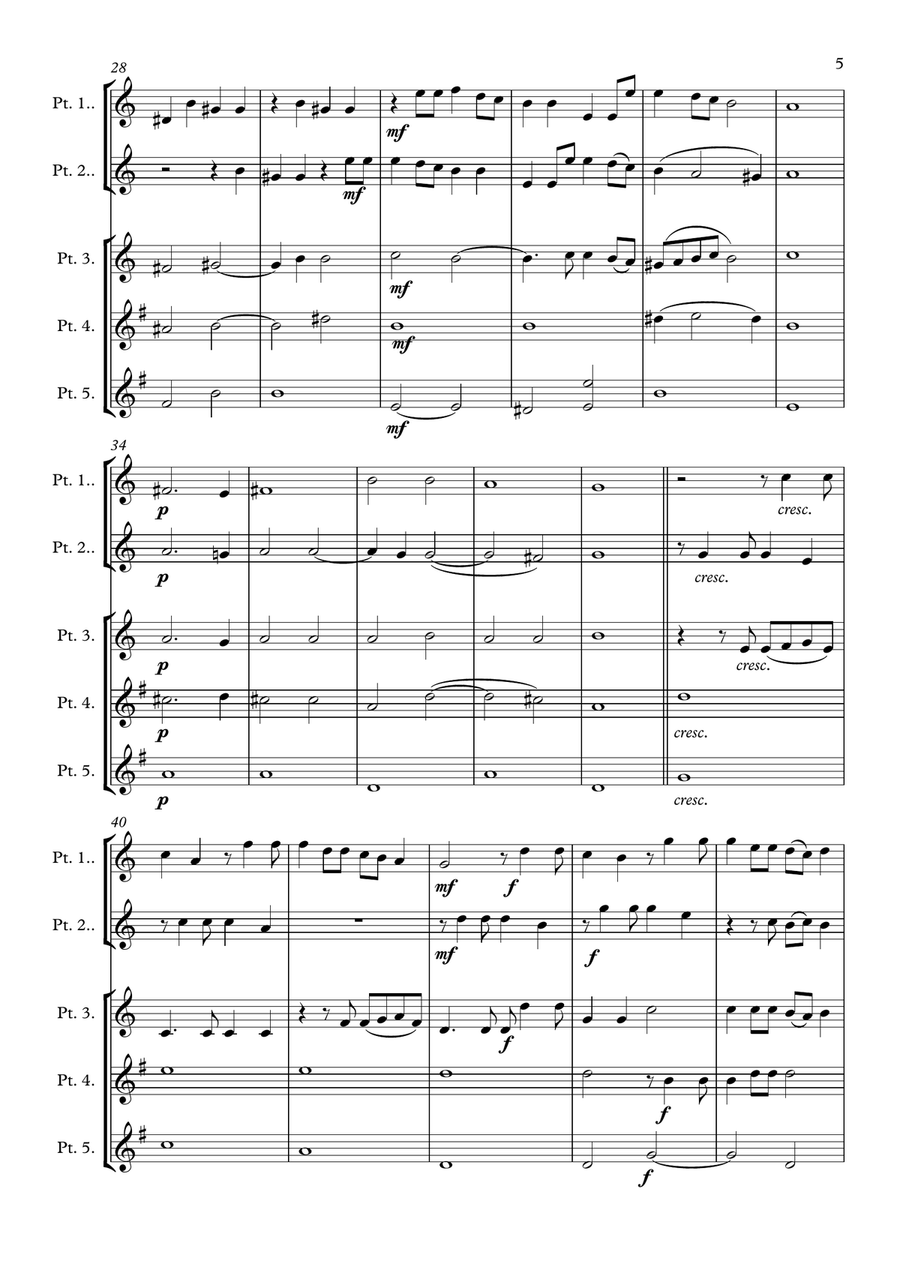 Monteverdi - The Seventh Book of Madrigals (1619) - 13. Perchè Fuggi Brass Ensemble scores gallery preview page 5