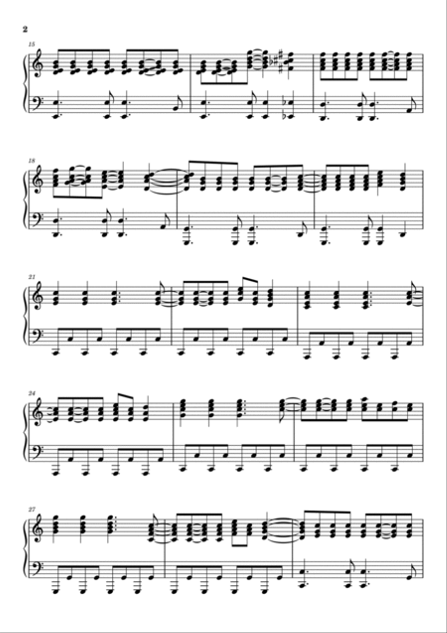 Mamma Maria Piano Solo scores gallery preview page 2