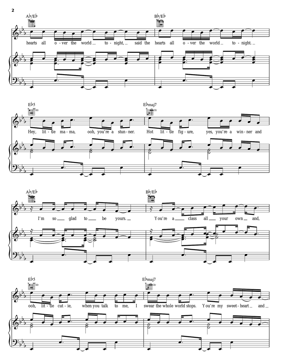 With You With You Piano, Vocal, Guitar scores gallery preview page 2