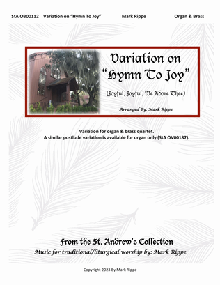 Book cover for Variation on "Hymn To Joy" (Joyful, Joyful, We Adore Thee) StA OB00112