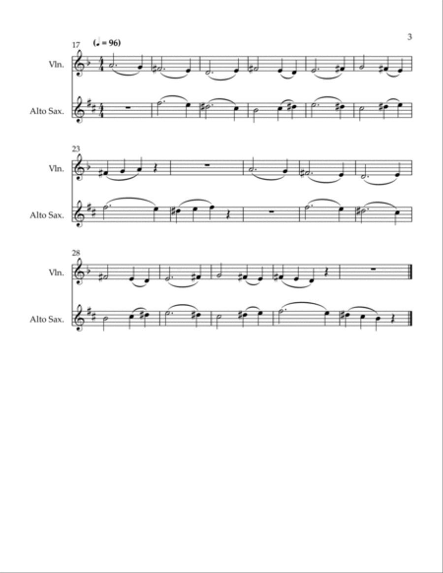 3 Conversations Alto Saxophone scores gallery preview page 3