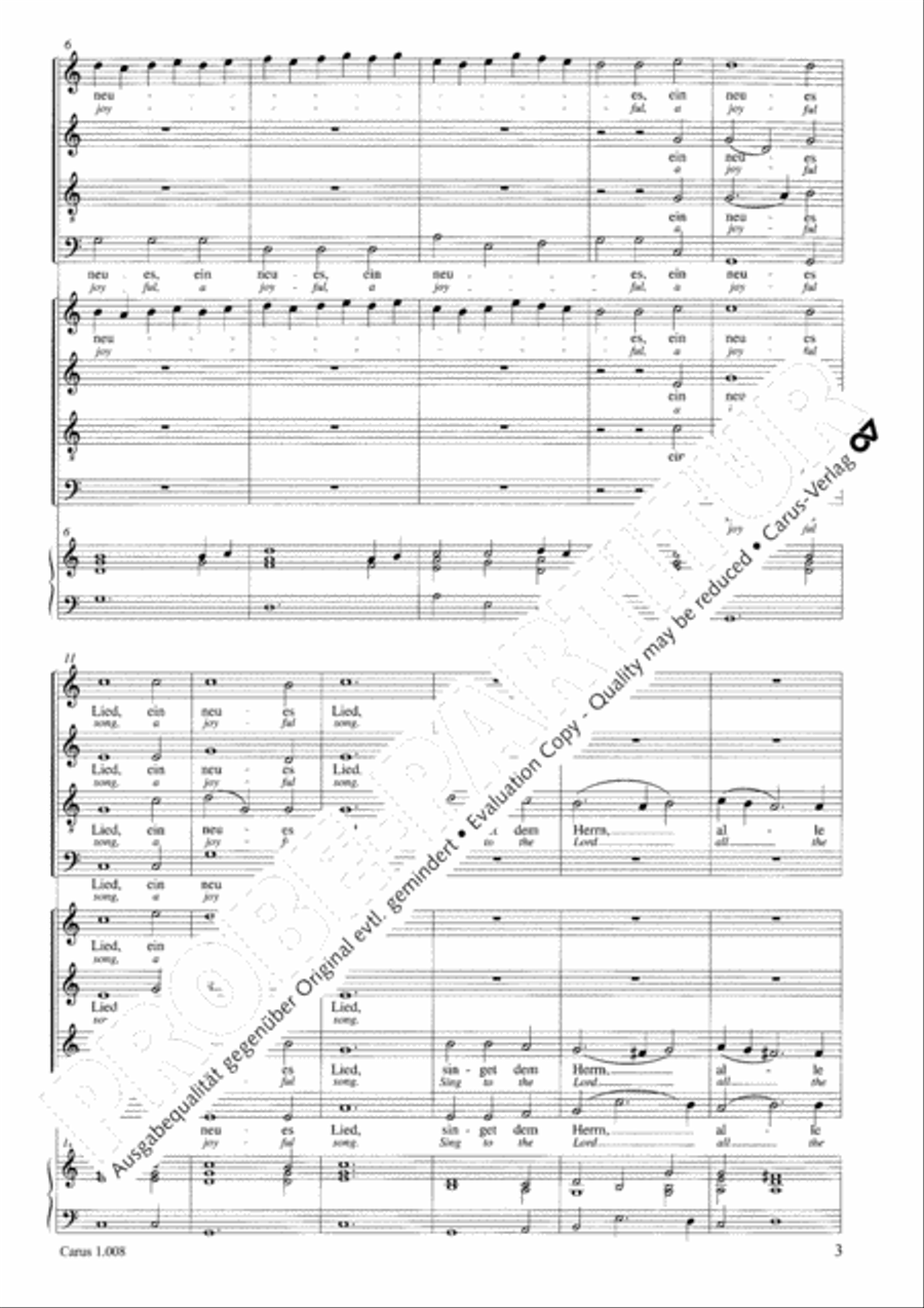 Sing to the Lord a new song (Singet dem Herrn ein neues Lied) 4-Part scores gallery preview page 4
