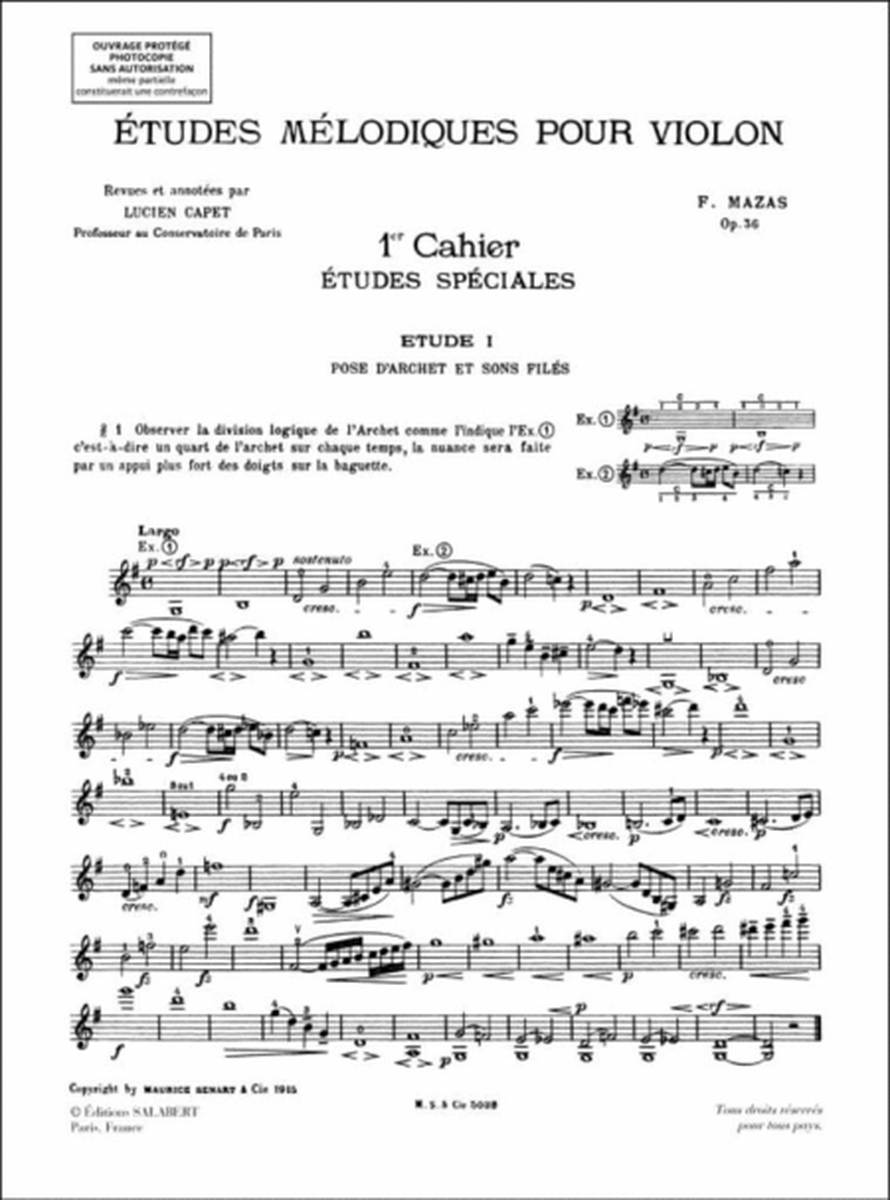 Études spéciales op. 36 N° 1 (premier cahier)