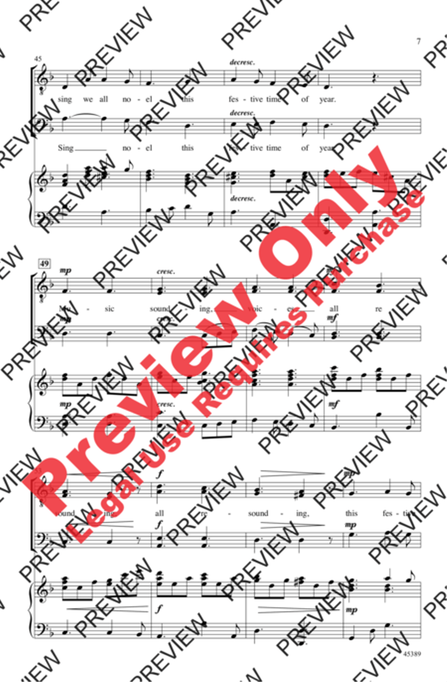 Sing We All Noel! Men's Choir scores gallery preview page 6