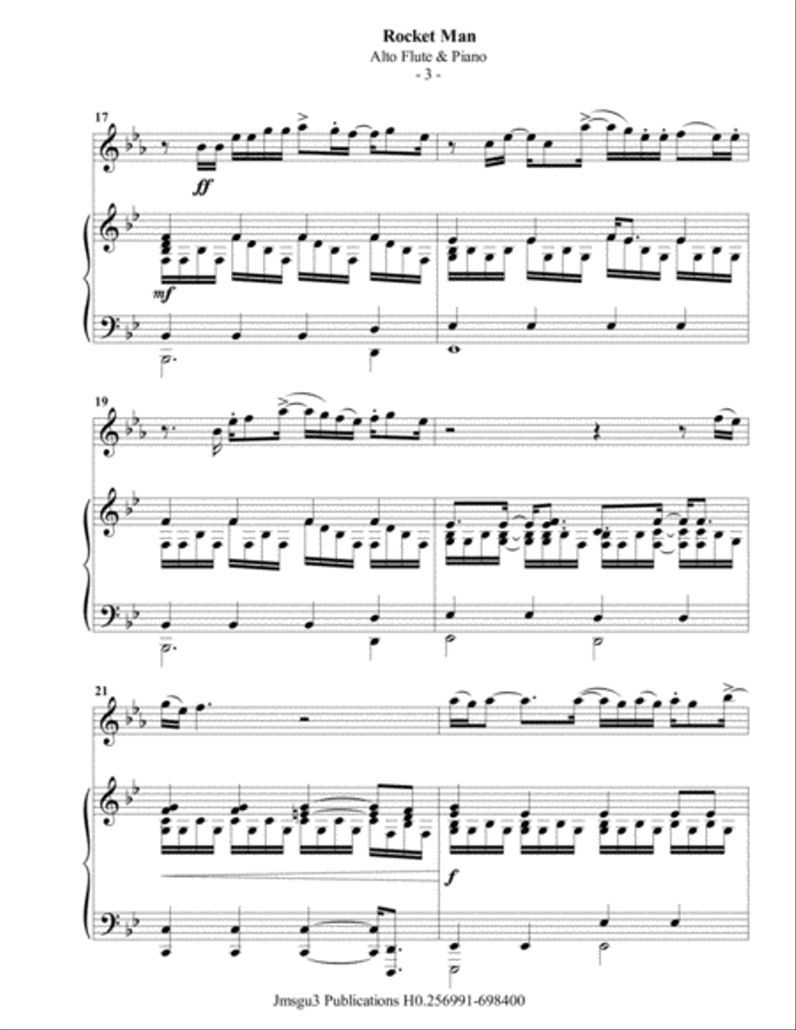 Rocket Man (I Think It's Gonna Be A Long Long Time) Flute Solo scores gallery preview page 4