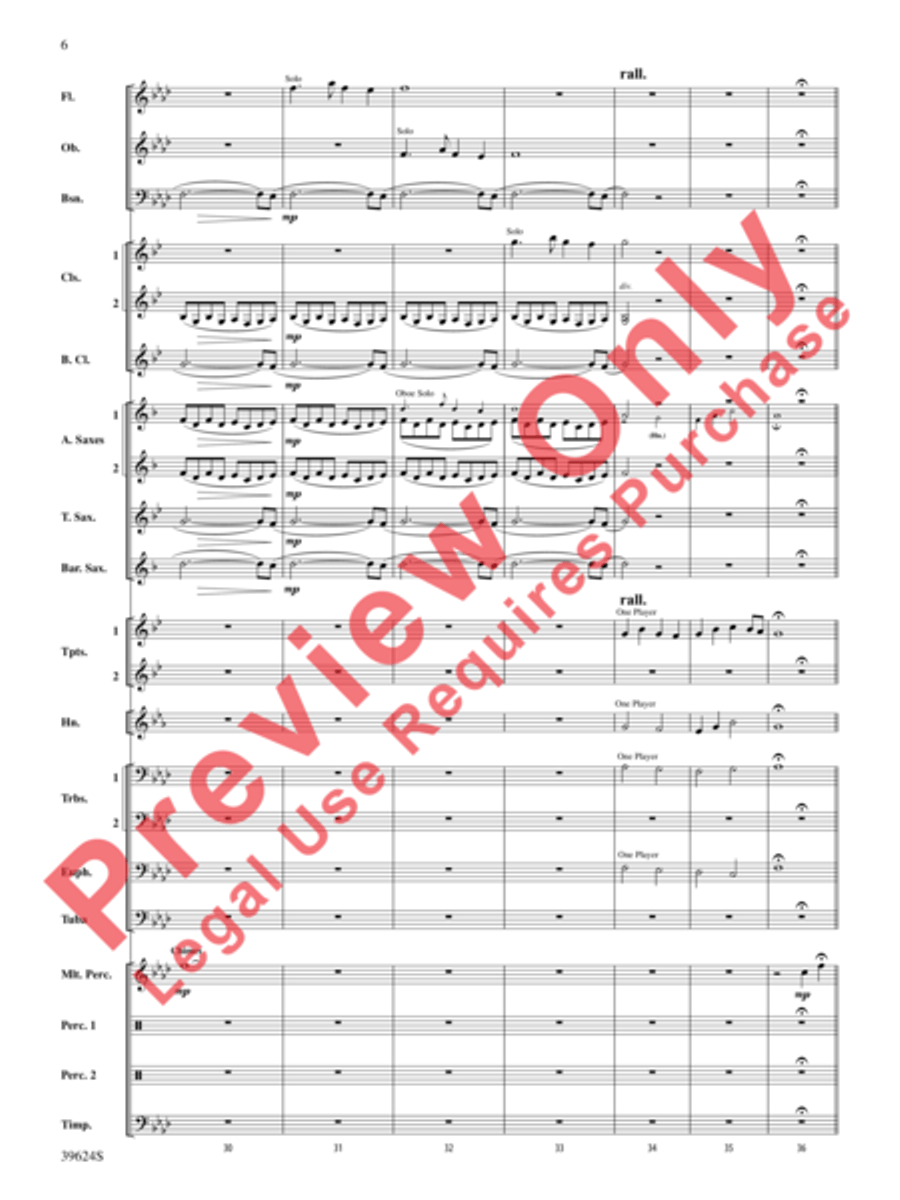 Cradle Hymn Concert Band scores gallery preview page 7