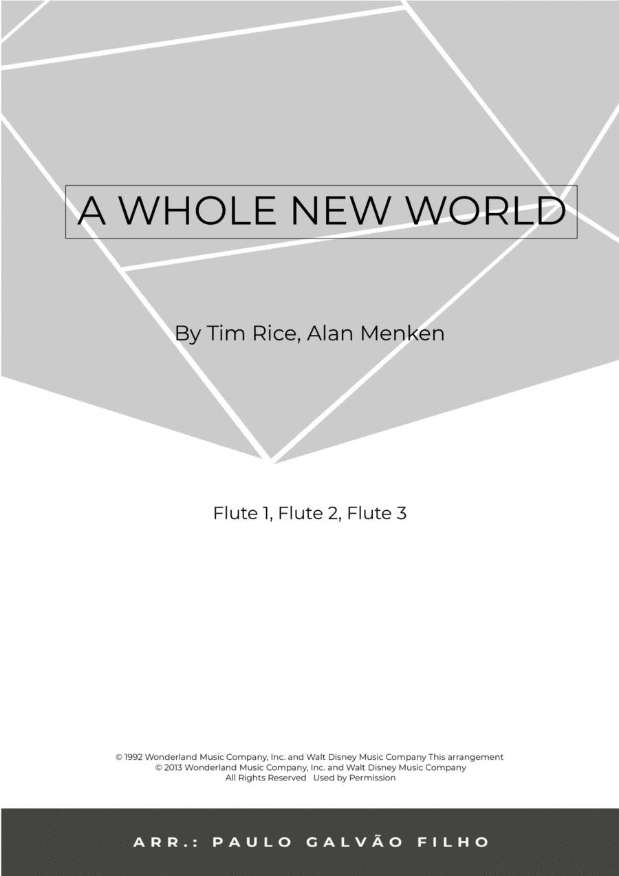 A Whole New World Woodwind Trio scores gallery preview page 1