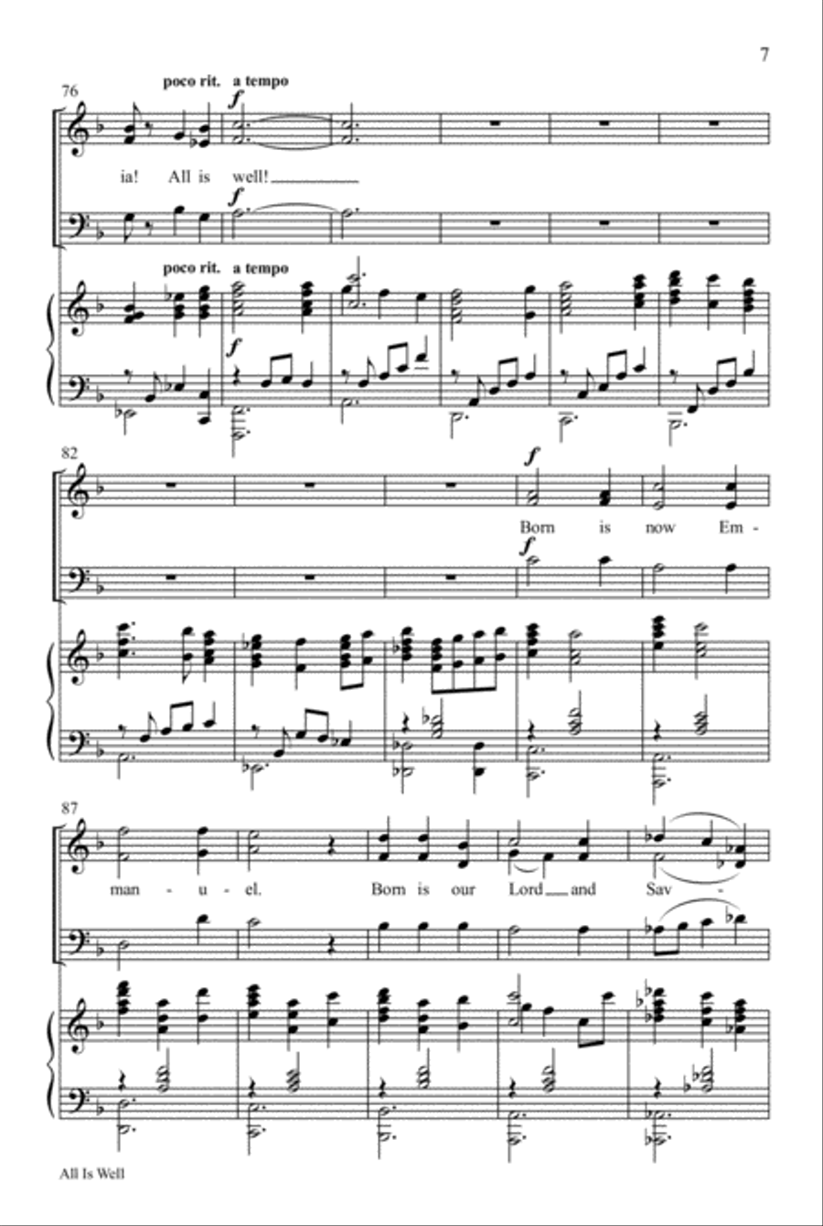 All Is Well 3-Part scores gallery preview page 8