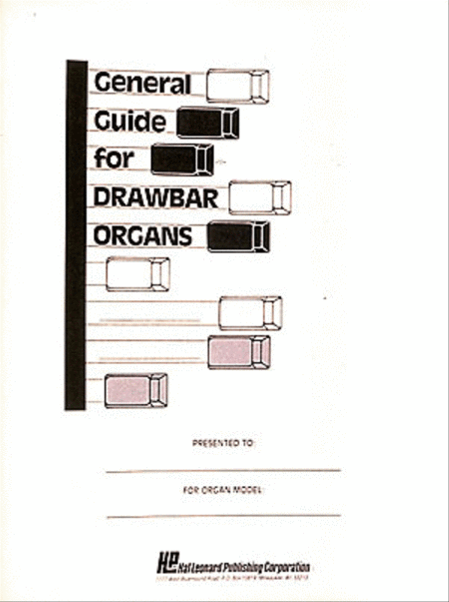 General Guide For Drawbar Organs Organ scores gallery preview page 1
