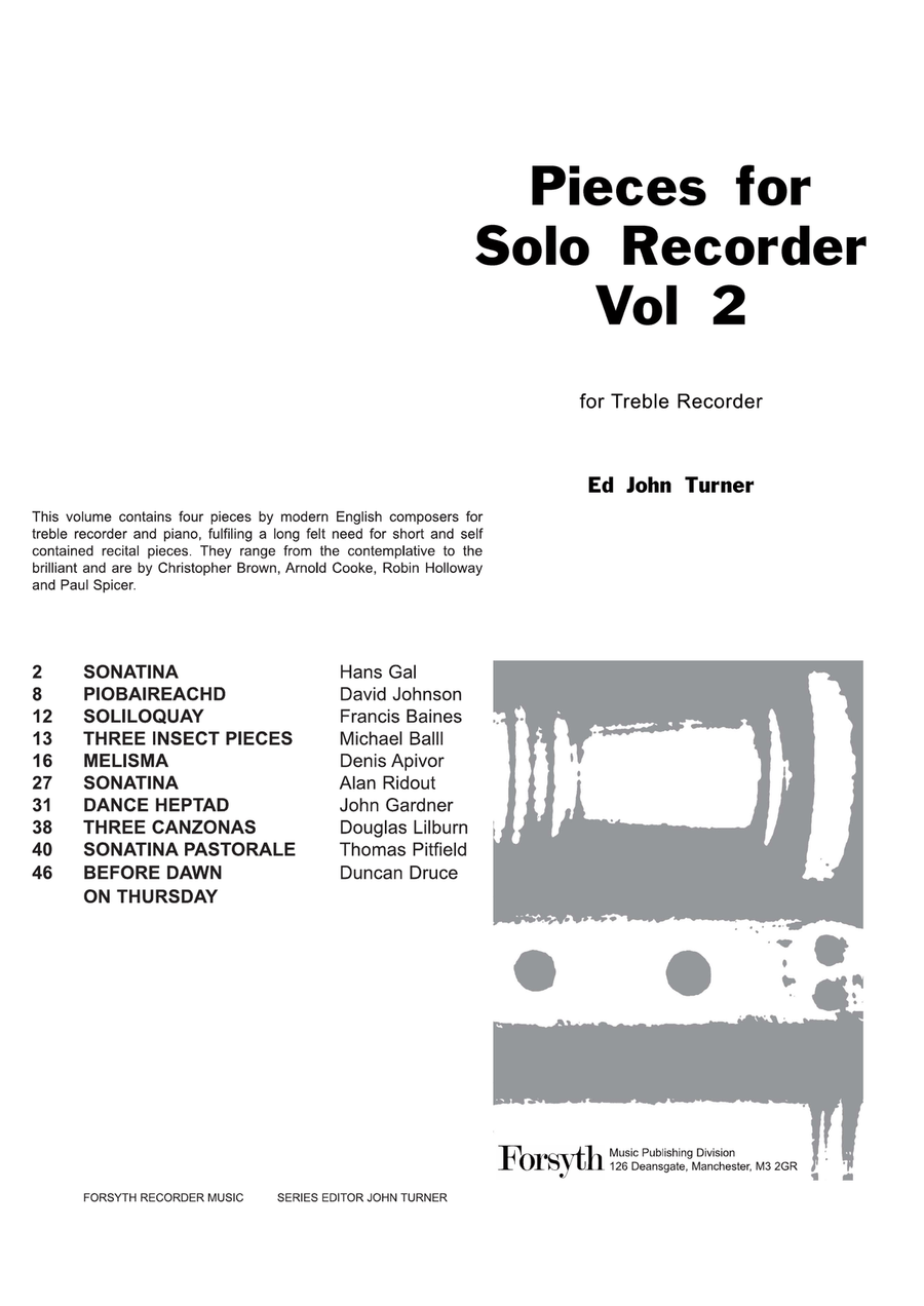 Pieces for Solo Recorder Vol. 2 Recorder scores gallery preview page 3