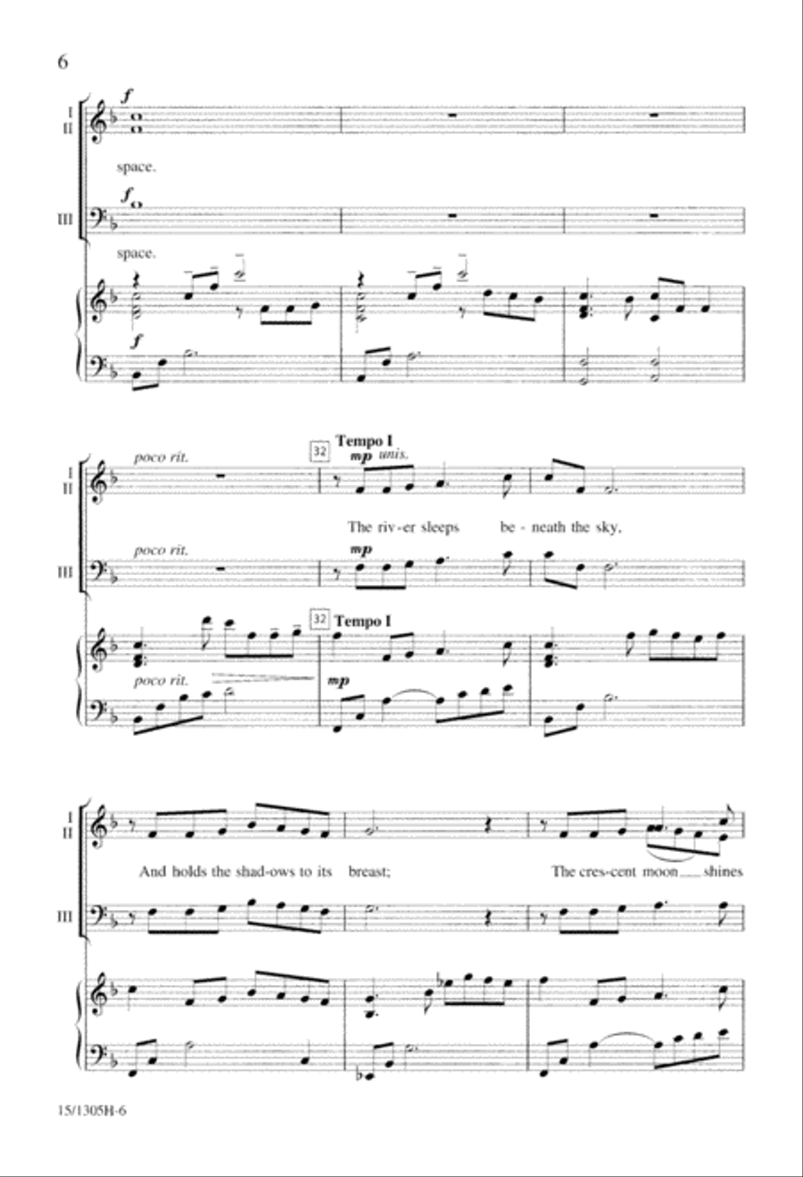 The River Sleeps Beneath the Sky 3-Part scores gallery preview page 6