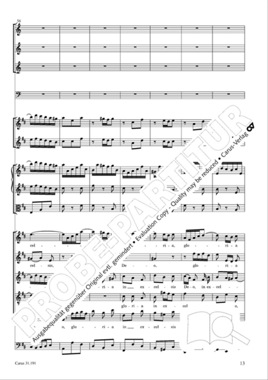 Gloria in excelsis Deo SSATB scores gallery preview page 13