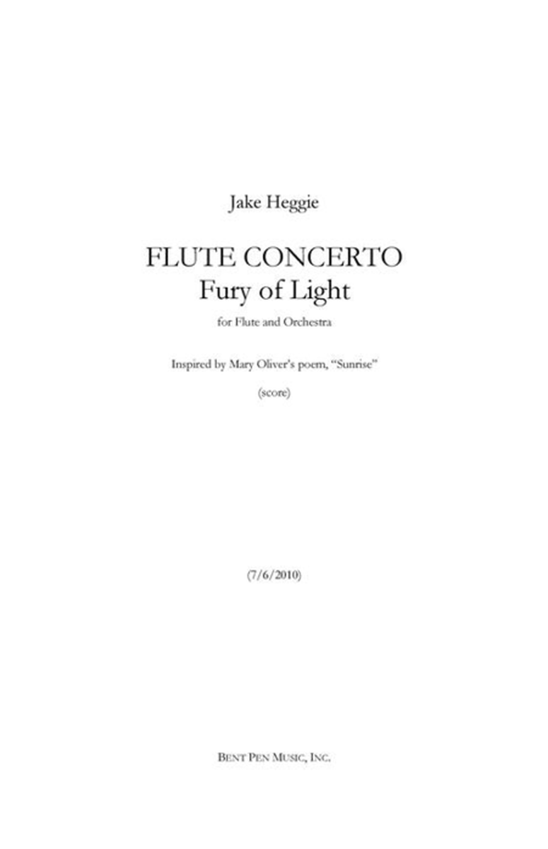 Flute Concerto: Fury of Light (score)