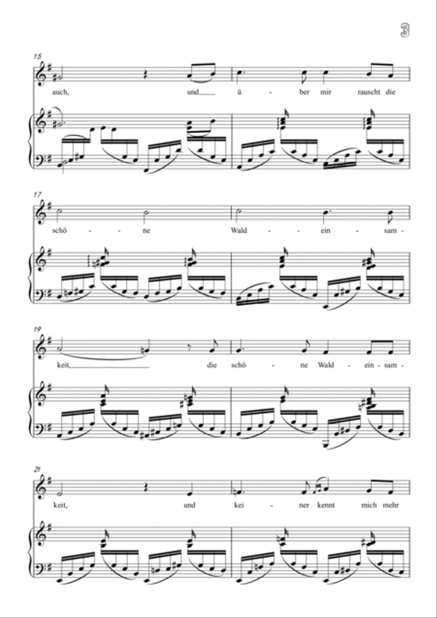 Schumann-In der Fremde in e minor Voice scores gallery preview page 4