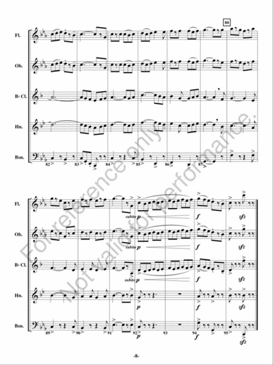 Jig of the Irish Woodwind Quintet scores gallery preview page 8