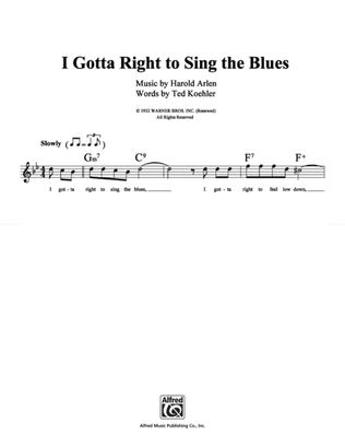 I Gotta Right to Sing the Blues