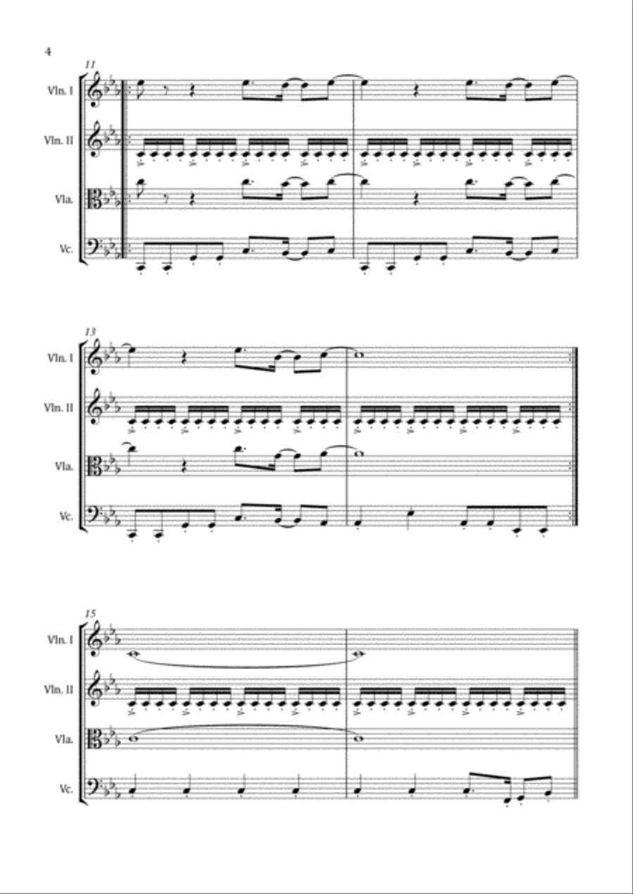 Eye Of The Tiger Eye Of The Tiger String Quartet scores gallery preview page 6