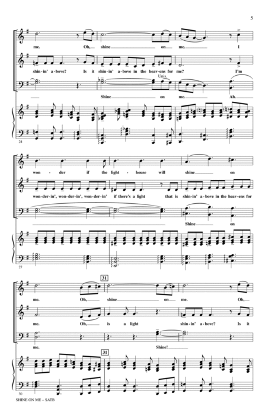 Shine On Me 4-Part scores gallery preview page 3