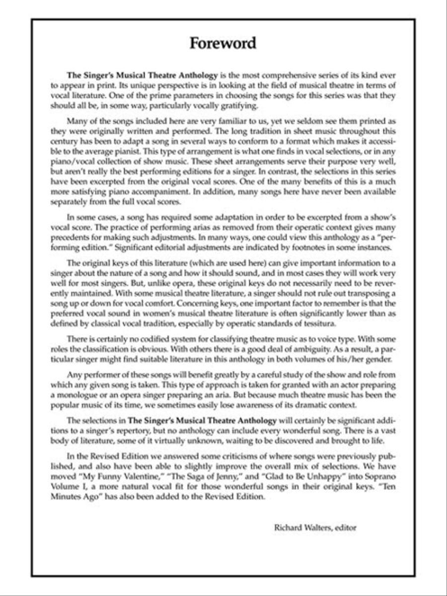 The Singer's Musical Theatre Anthology - Volume 1, Revised - Soprano Voice Solo scores gallery preview page 3