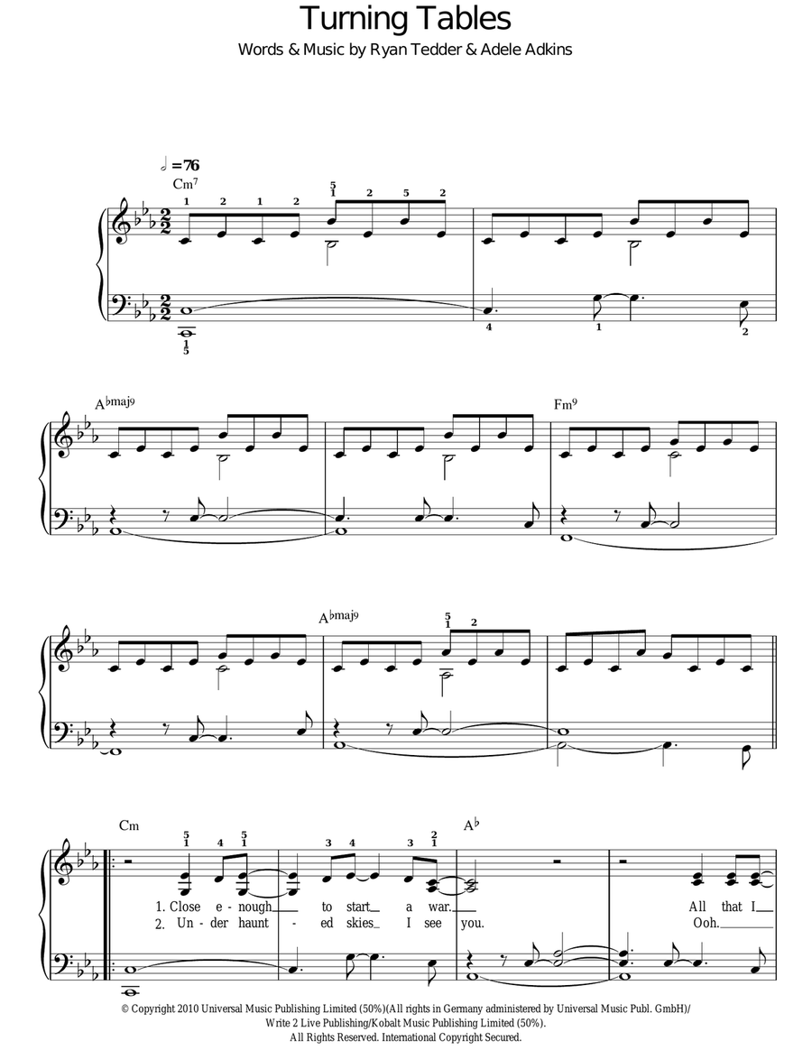 Turning Tables Voice scores gallery preview page 1