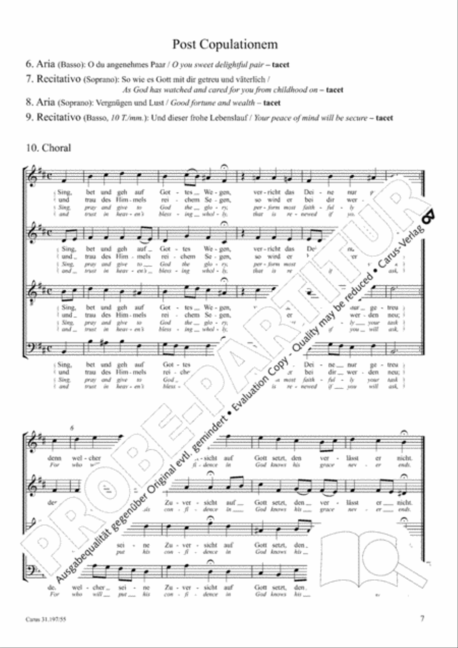 Rest thy faith on God the Lord (Gott ist unsre Zuversicht) 4-Part scores gallery preview page 8