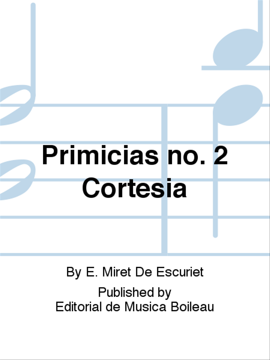 Primicias no. 2 Cortesia Piano Solo scores gallery preview page 1