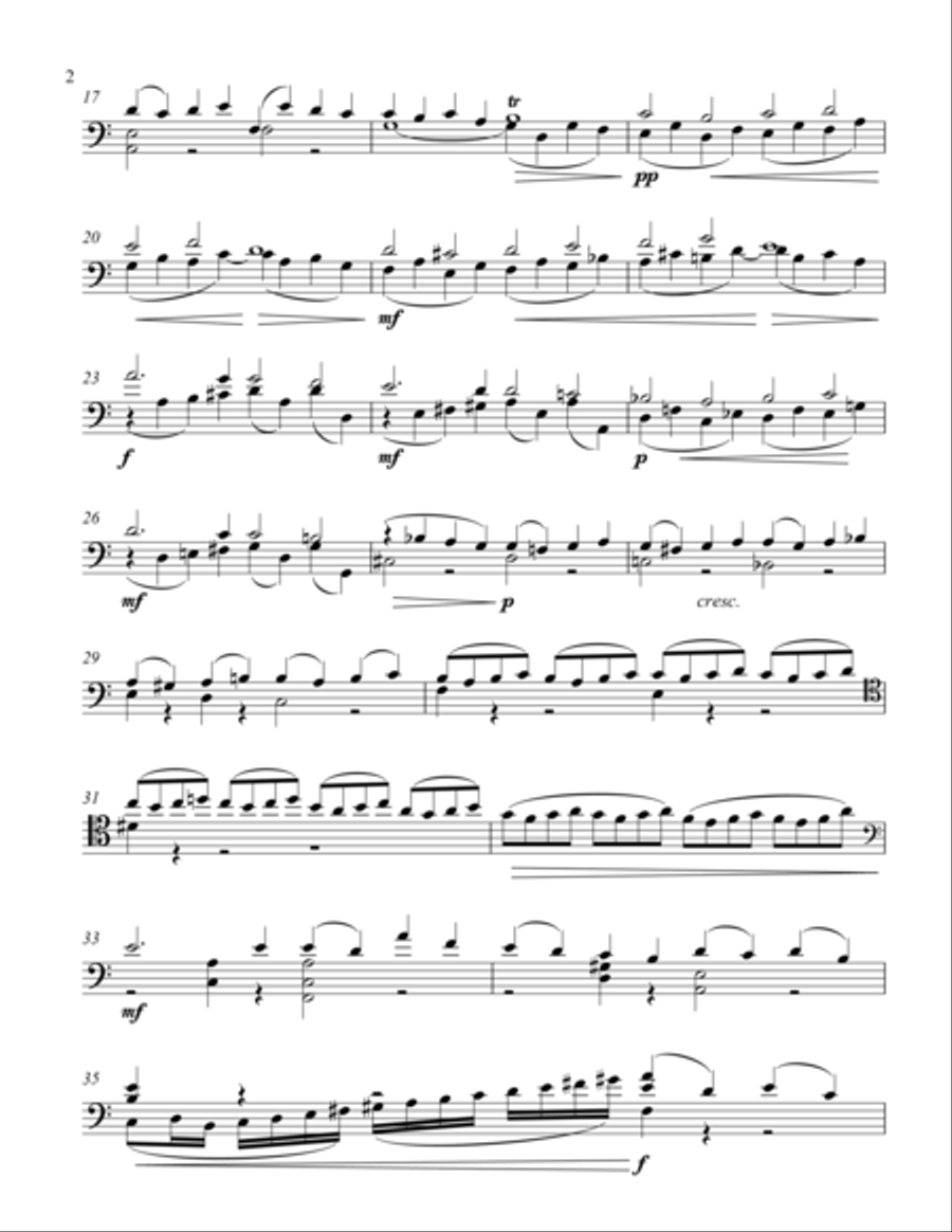 Prelude #1 Cello Solo scores gallery preview page 2